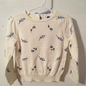 Toddler girls off white Janie and Jack Sweater